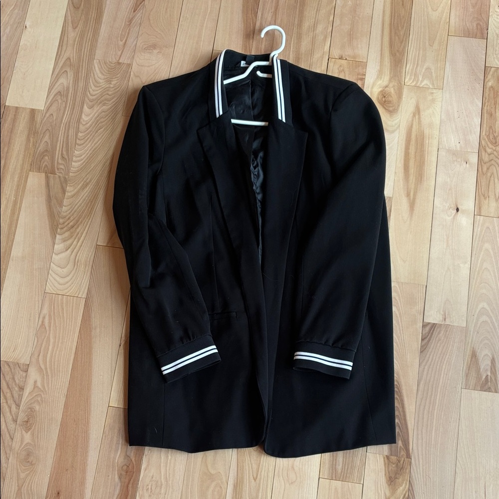 4 for $20 Trend Setter Diva Boutique Black Blazer with White Trim